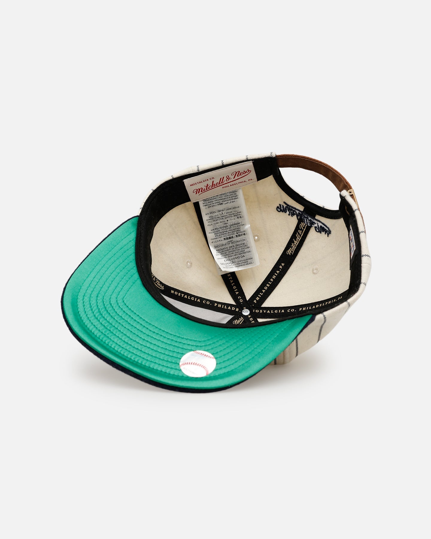 Mitchell & Ness New York Yankees 'Vintage Baseball' Vintage Fit Strapback Off White