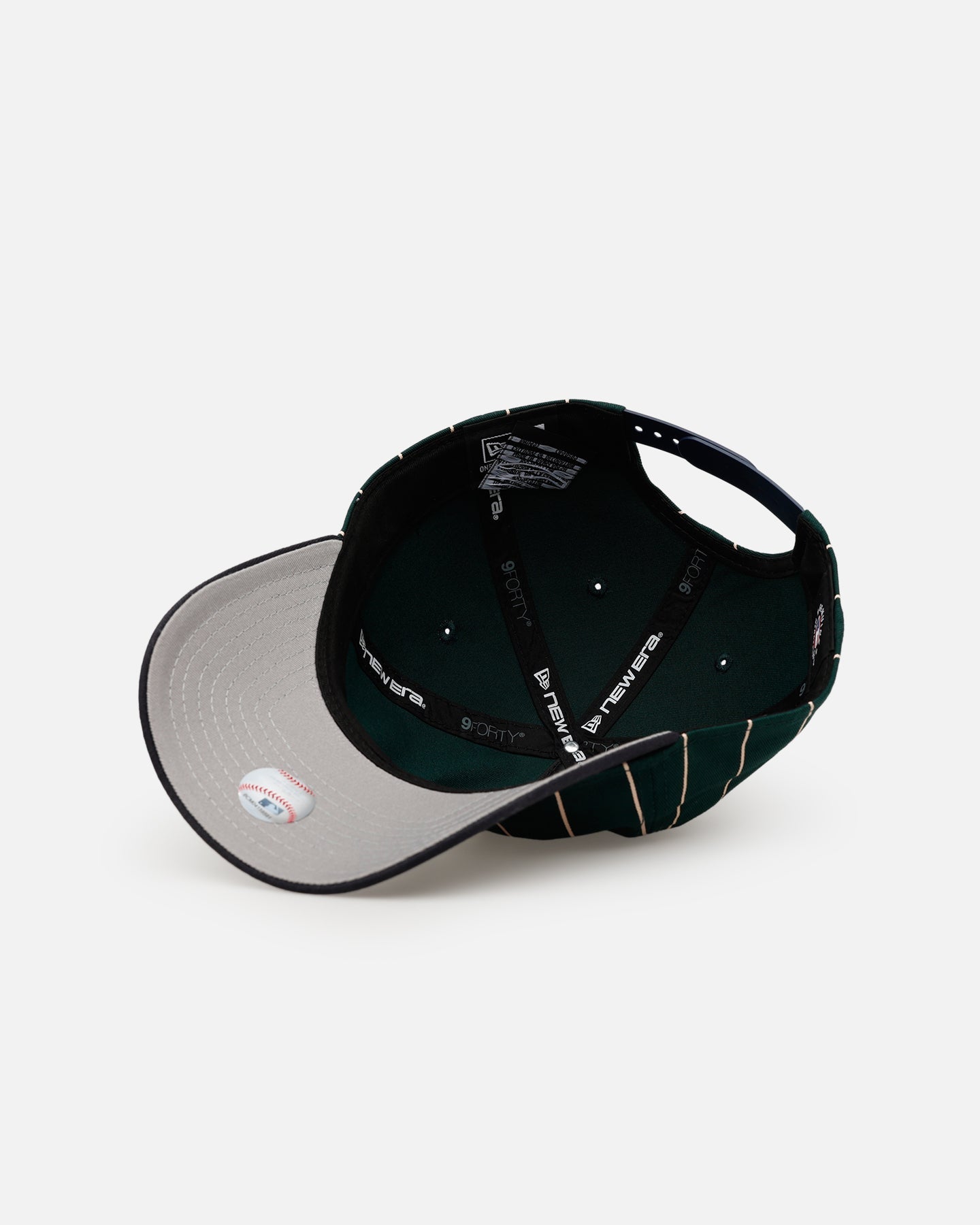 New Era Oakland Athletics 'Pinstripe' 9FORTY A-Frame Snapback Dark Green