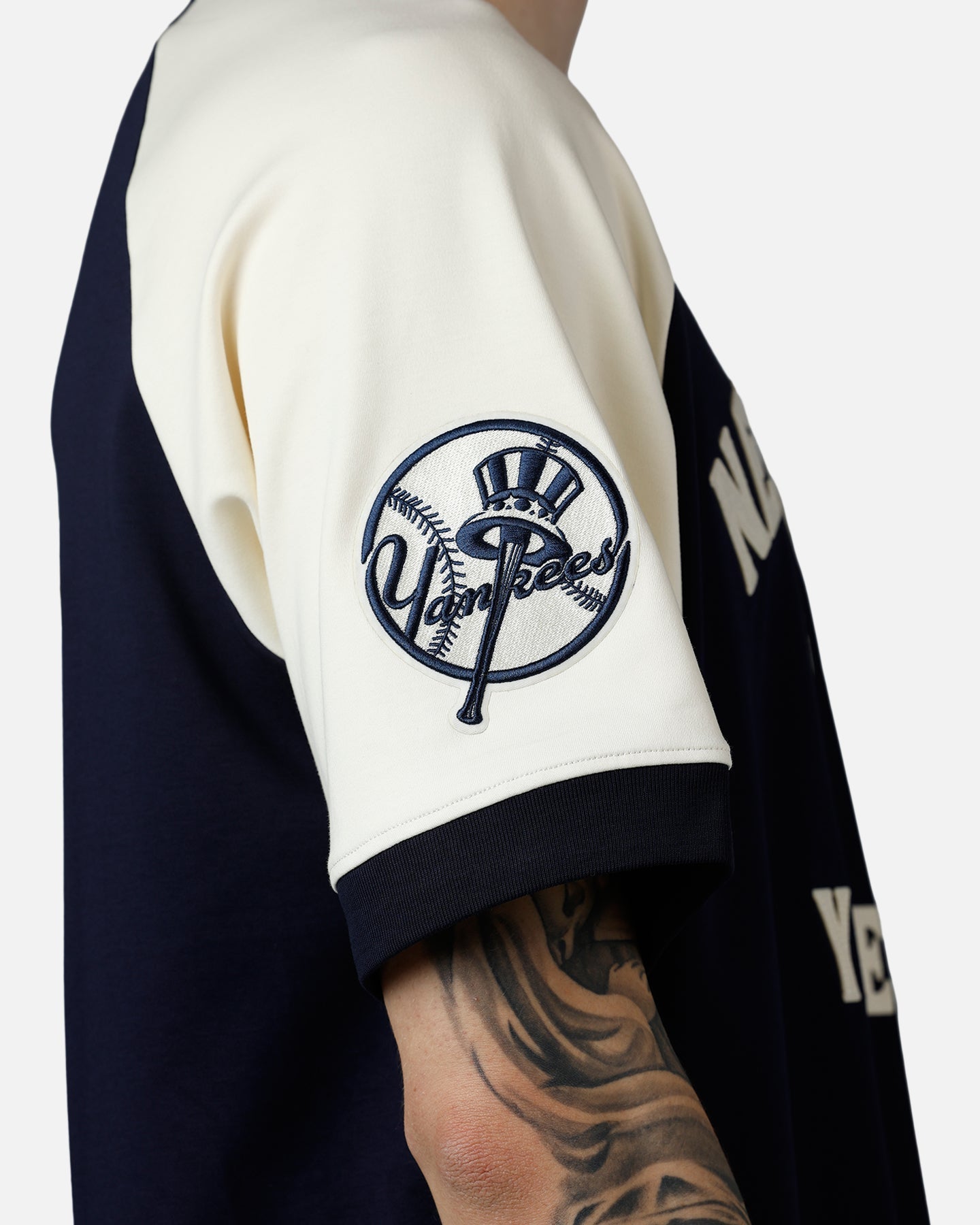 Pro Standard New York Yankees Double Knit Raglan T-Shirt Navy