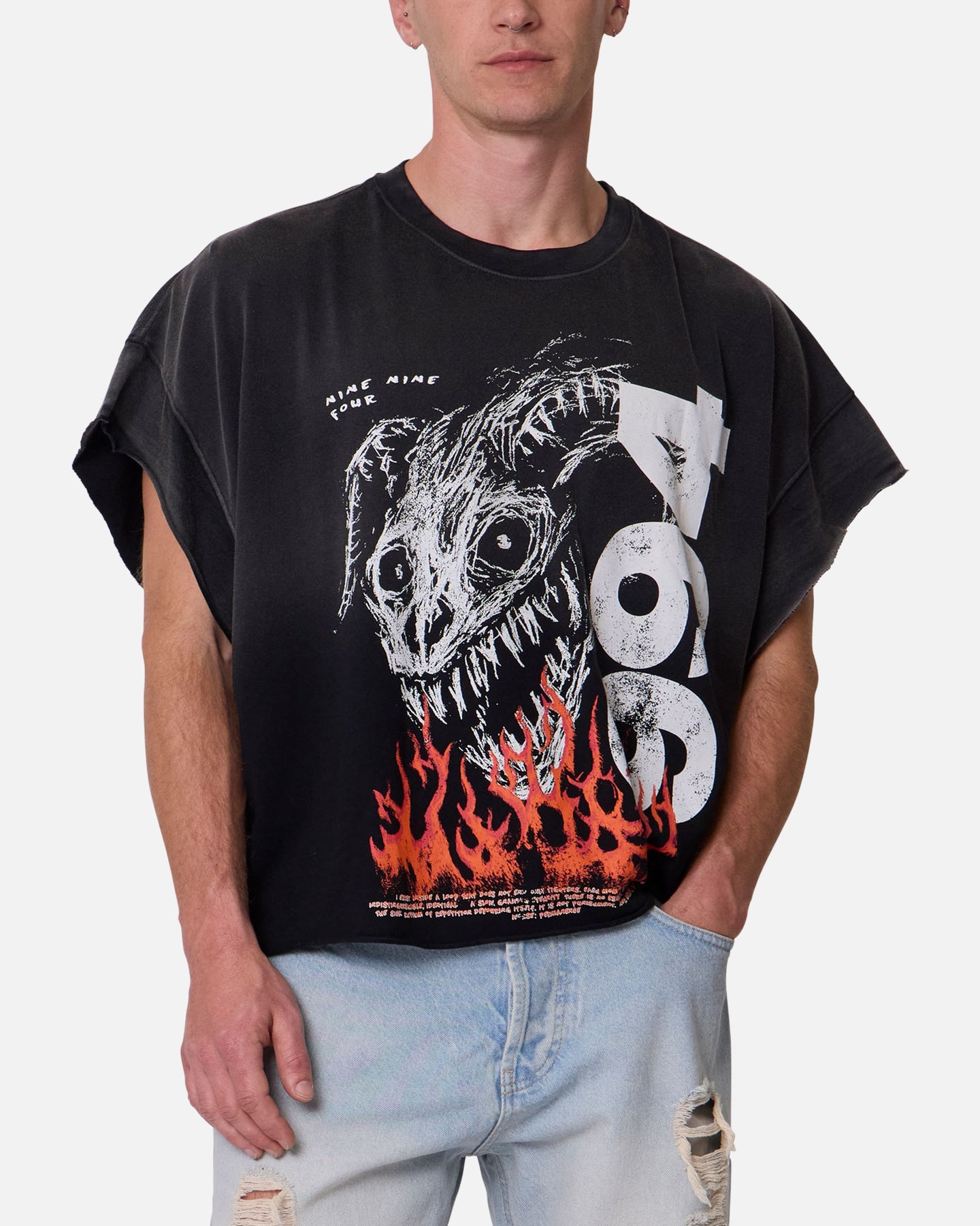 MNML Ritual Cut Off T-Shirt Black