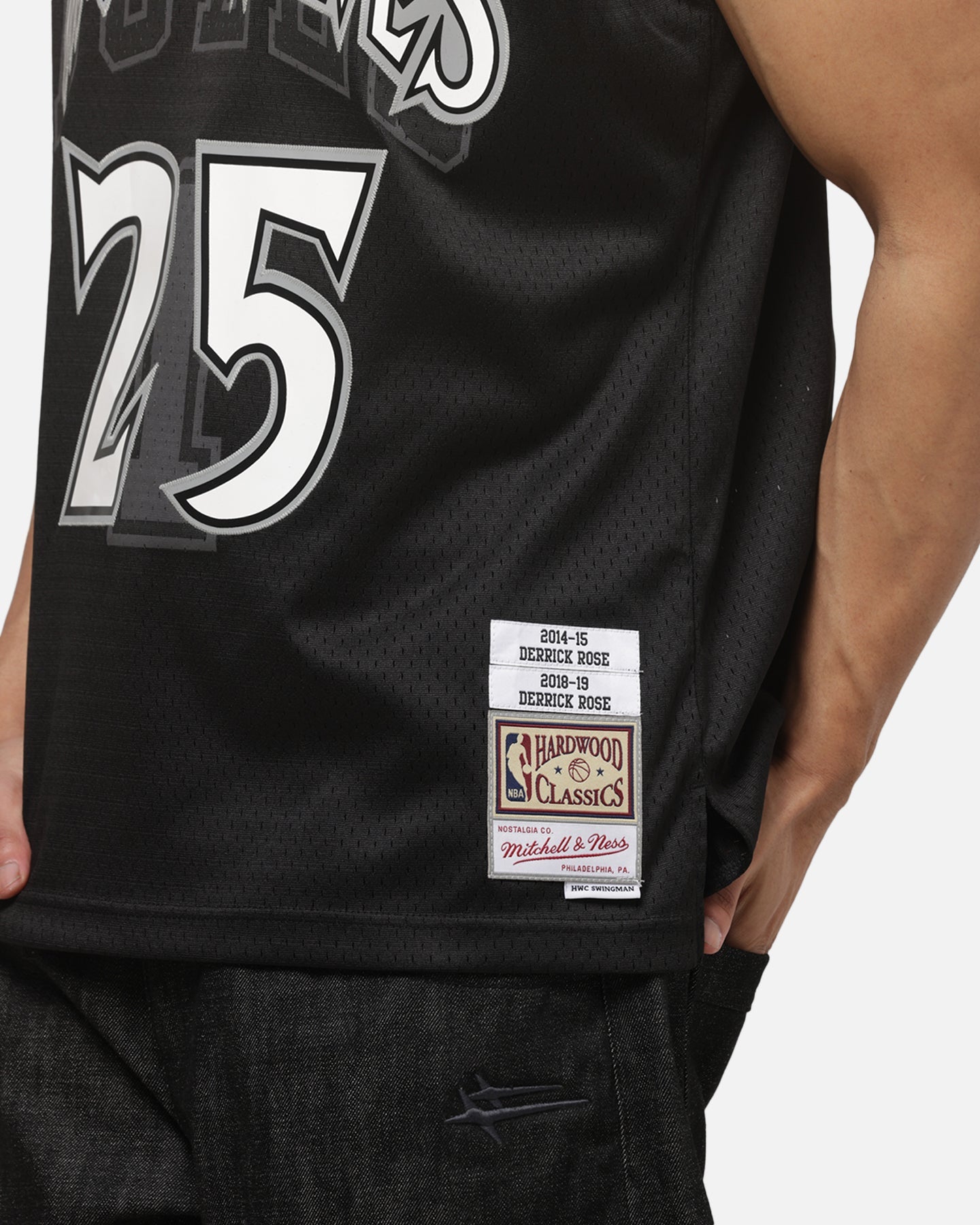 Mitchell & Ness Minnesota Timberwolves Derrick Rose #25 Overprint Swingman Jersey Black
