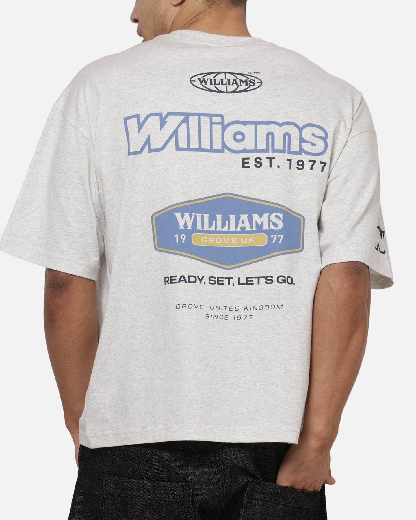 Outerstuff X Atlassian Williams F1 Racing Crown T-Shirt Silver Marle