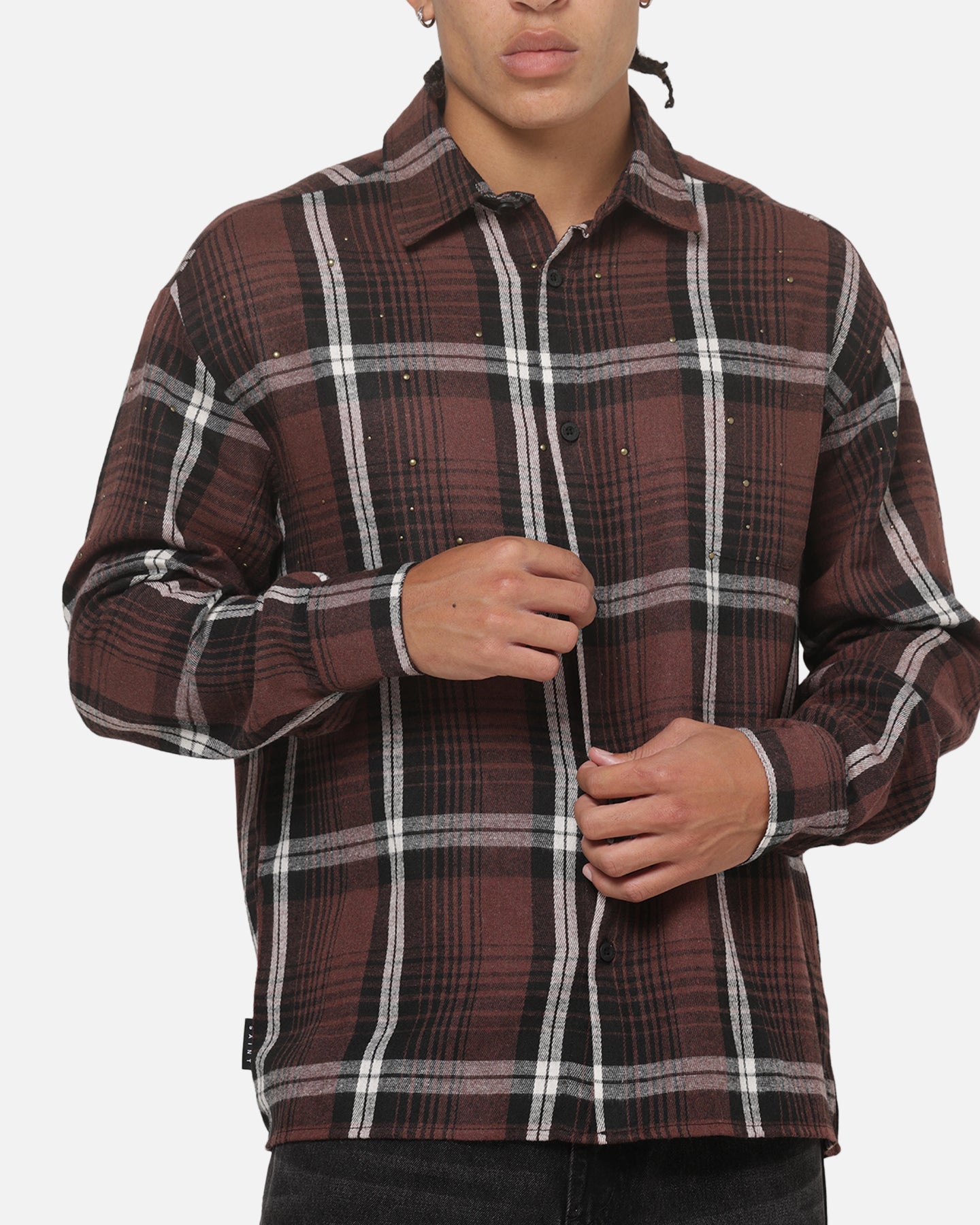Saint Morta Medici Plaid Long Sleeve Shirt Port