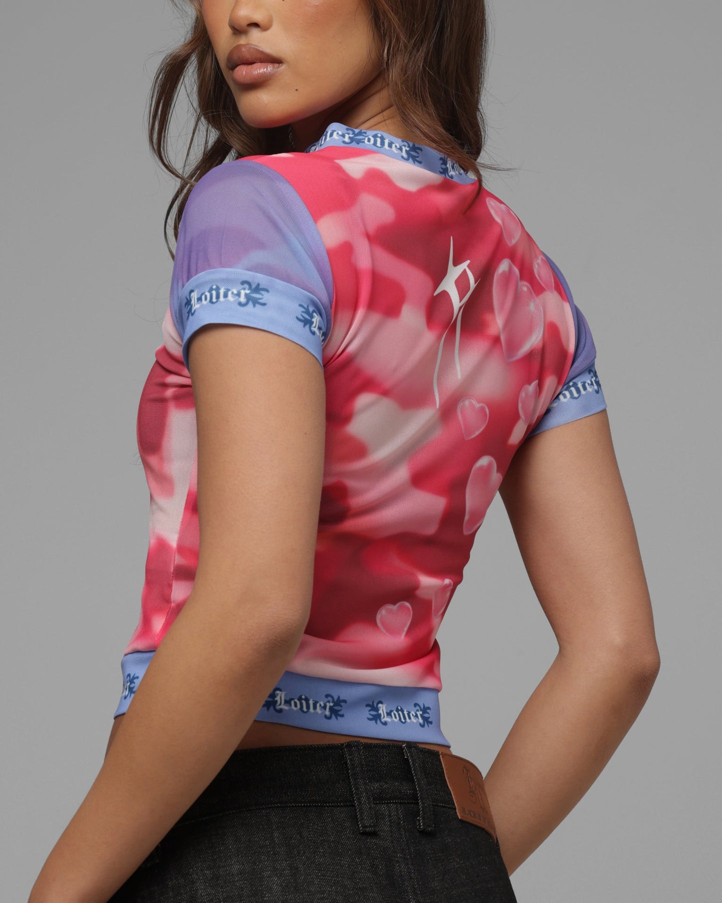 Loiter Women's Dark Magician Girl Mesh T-Shirt Pink Camo