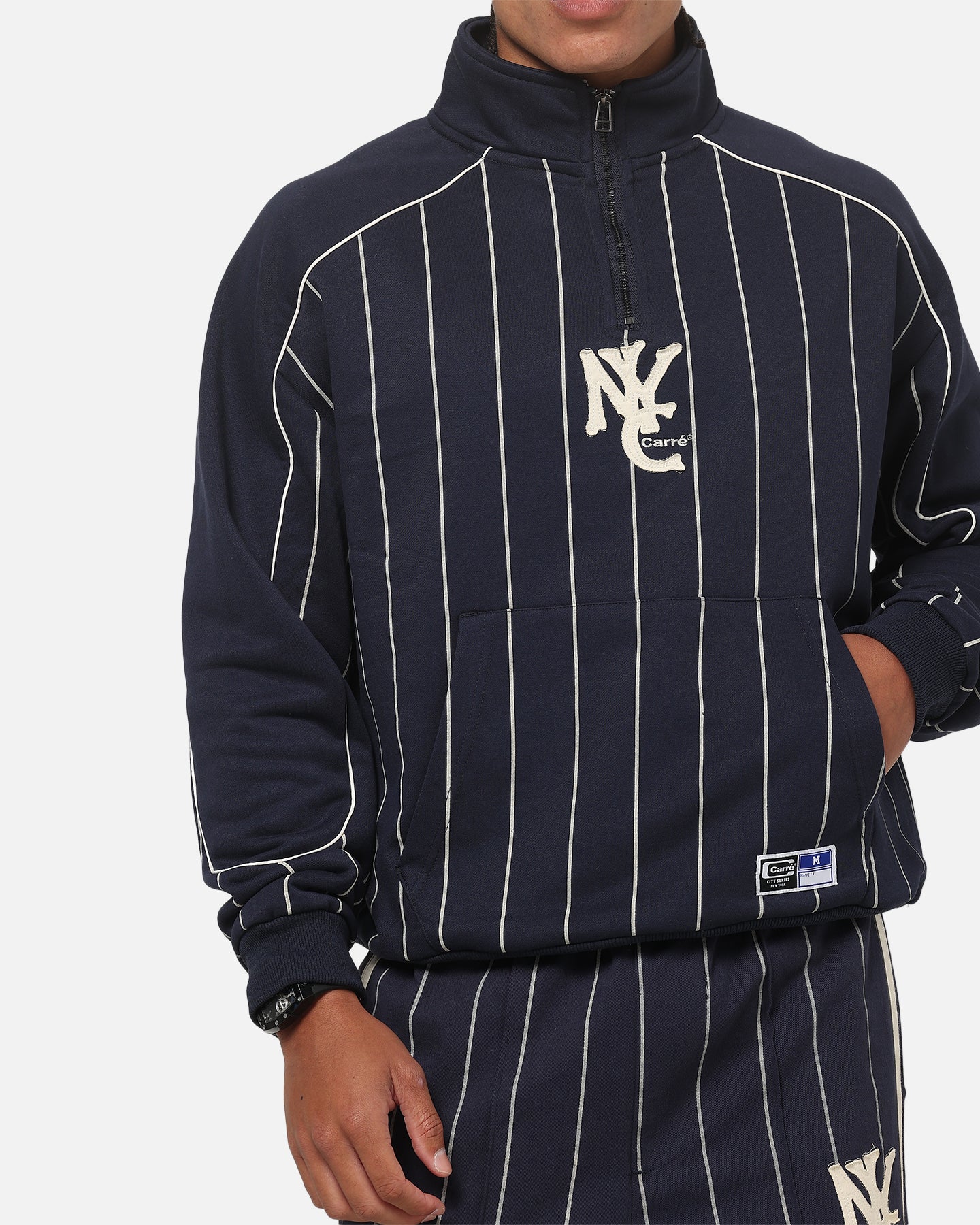Carre New York City Series Quarter Zip Crewneck Navy