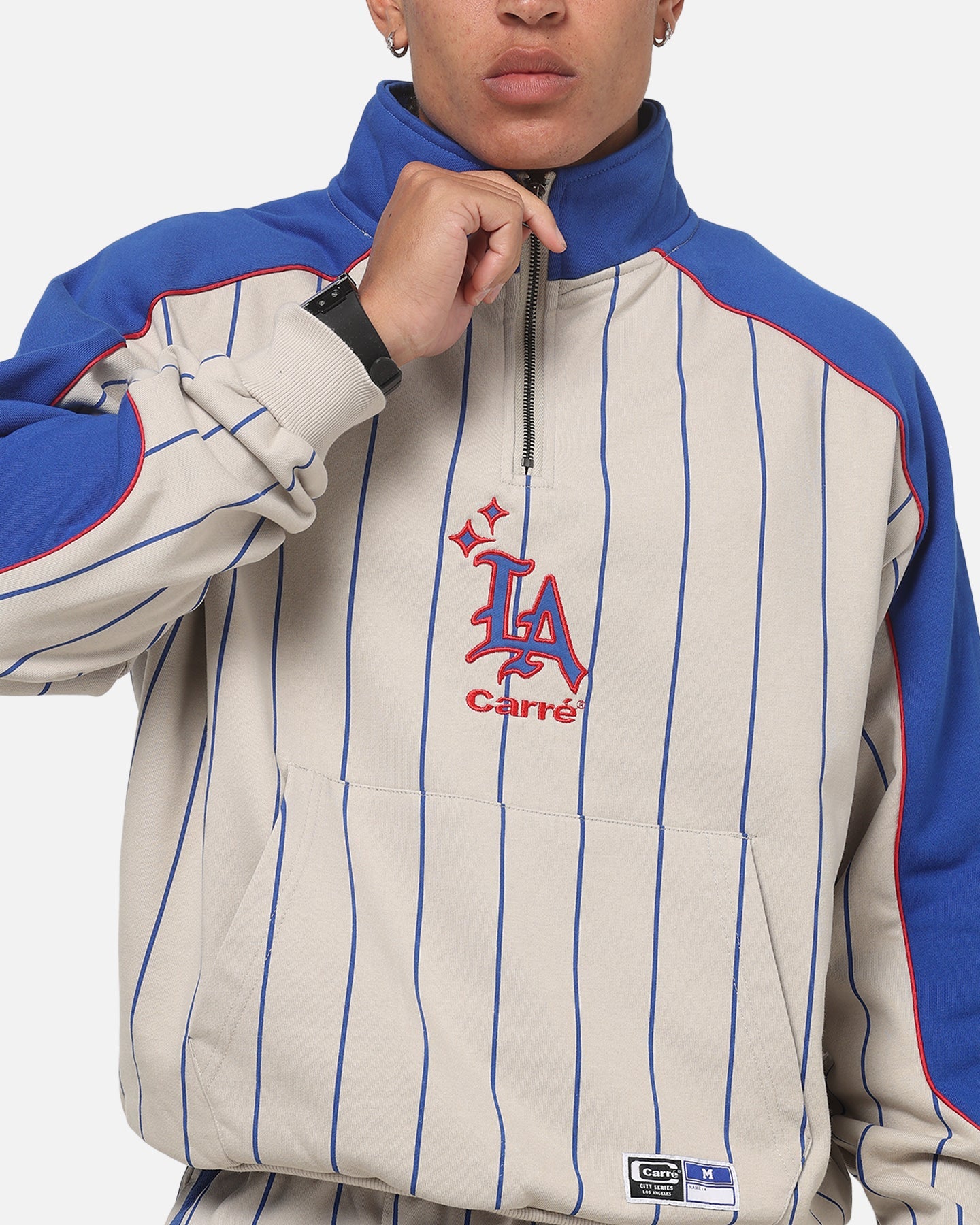 Carre Los Angeles City Series Quarter Zip Crewneck Grey/Blue