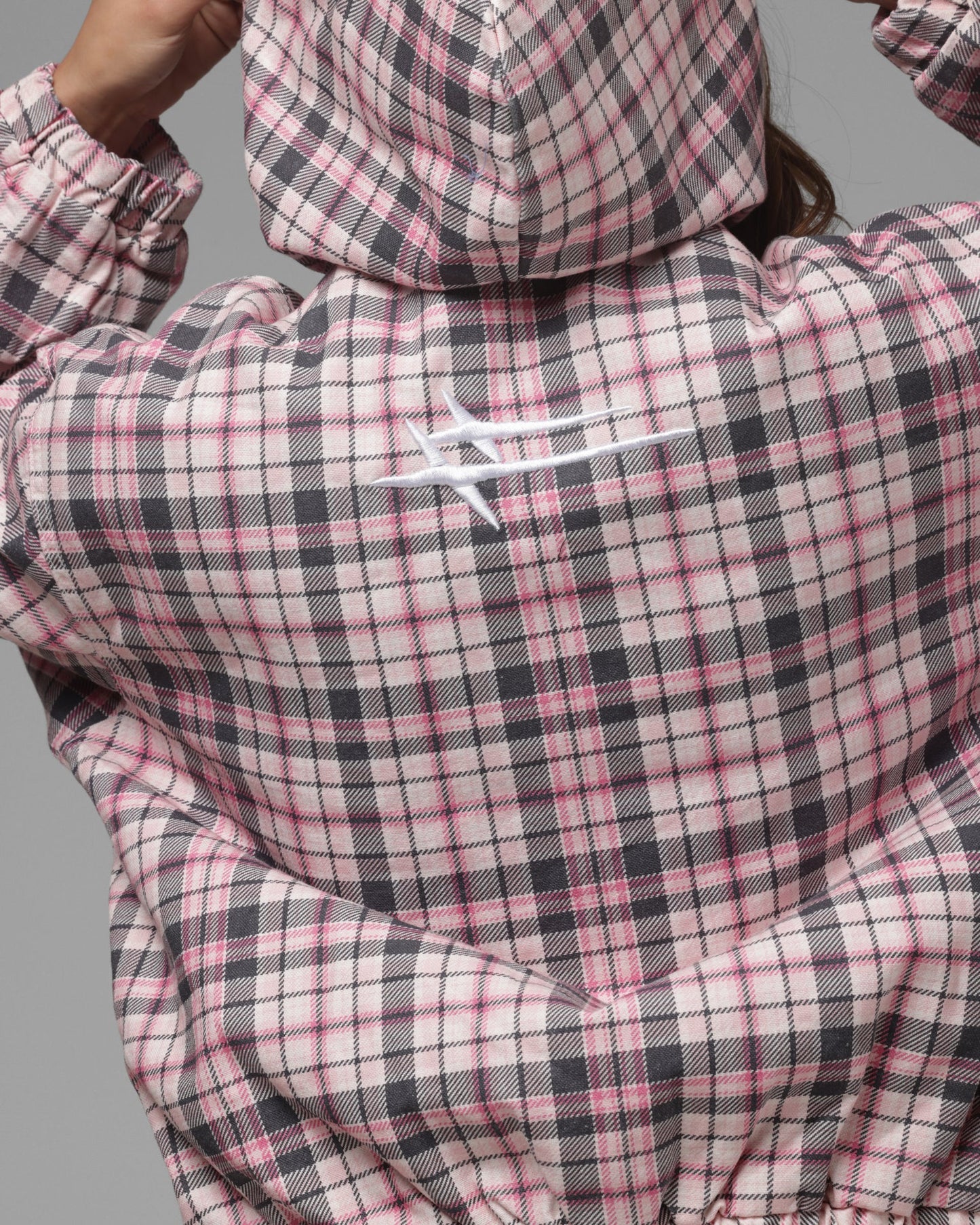 Loiter Women's Unity Crop T-Shirt Pink Plaid