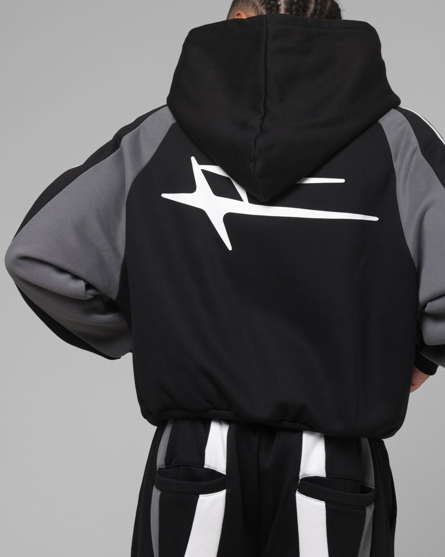 Loiter Hybrid Tek Zip Hoodie Black