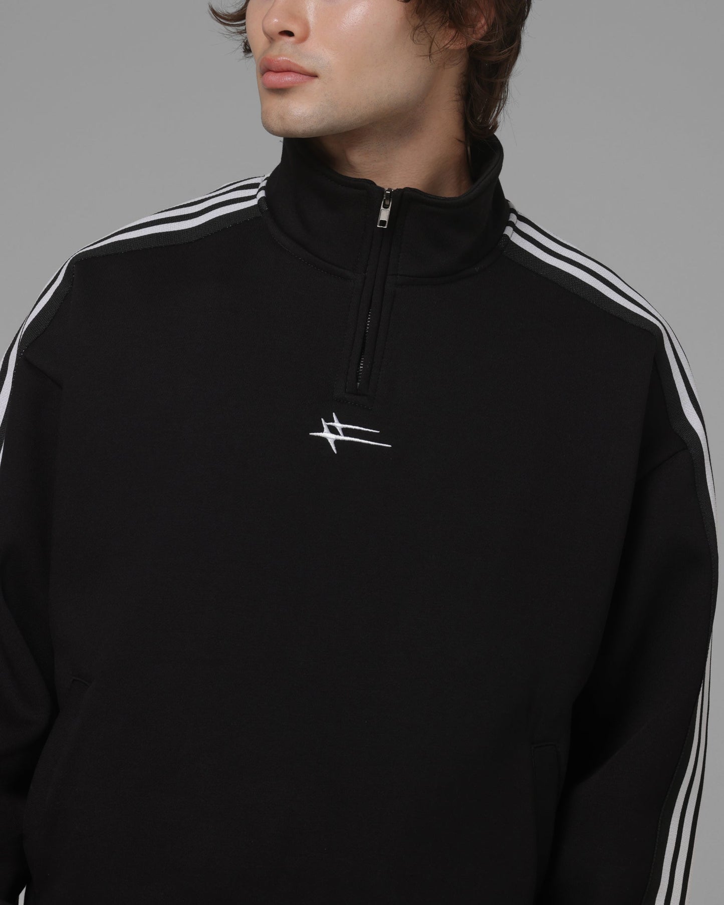 AVILA Loiter Hybrid Track Quarter Zip Black