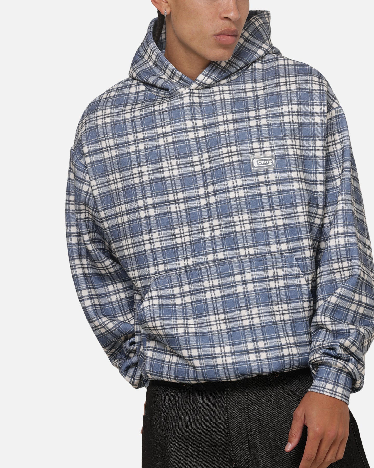 Carre Gridline Hoodie Blue-plaid