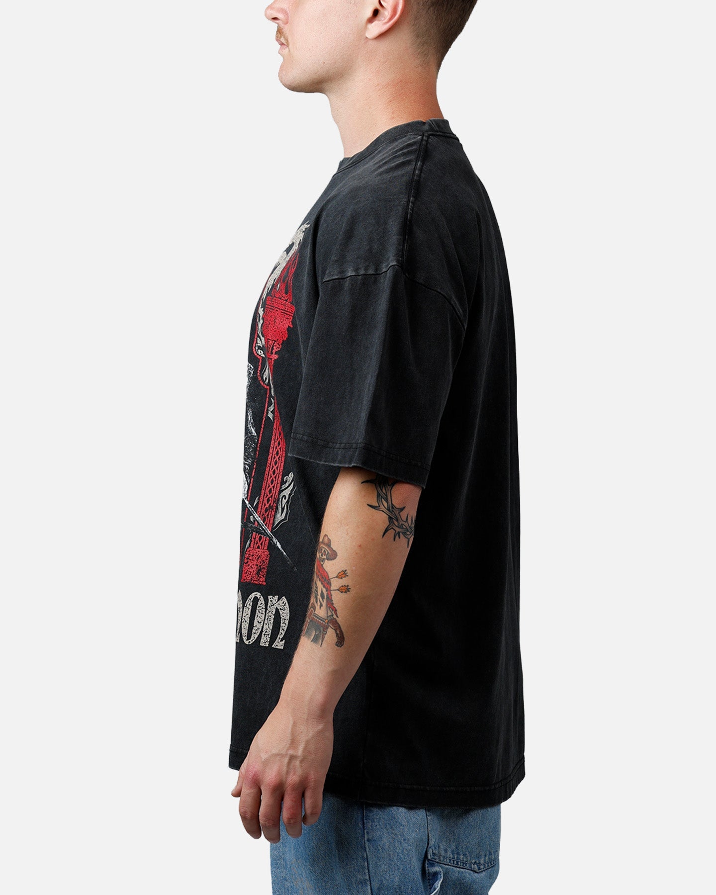 73Studio X House Of The Dragon Prince Of Daemon T-Shirt Washed Charcoal