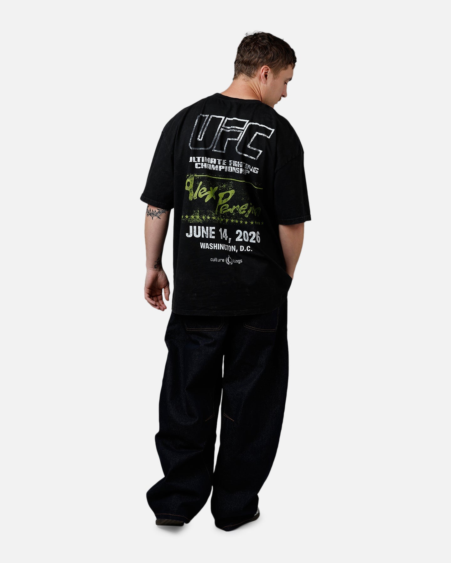 UFC By Culture Kings UFC 250 Alex Pereira T-Shirt Black Acidwash