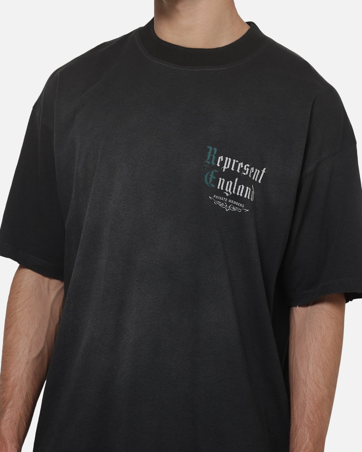 AVILA Represent Private Members T-Shirt Stained Black