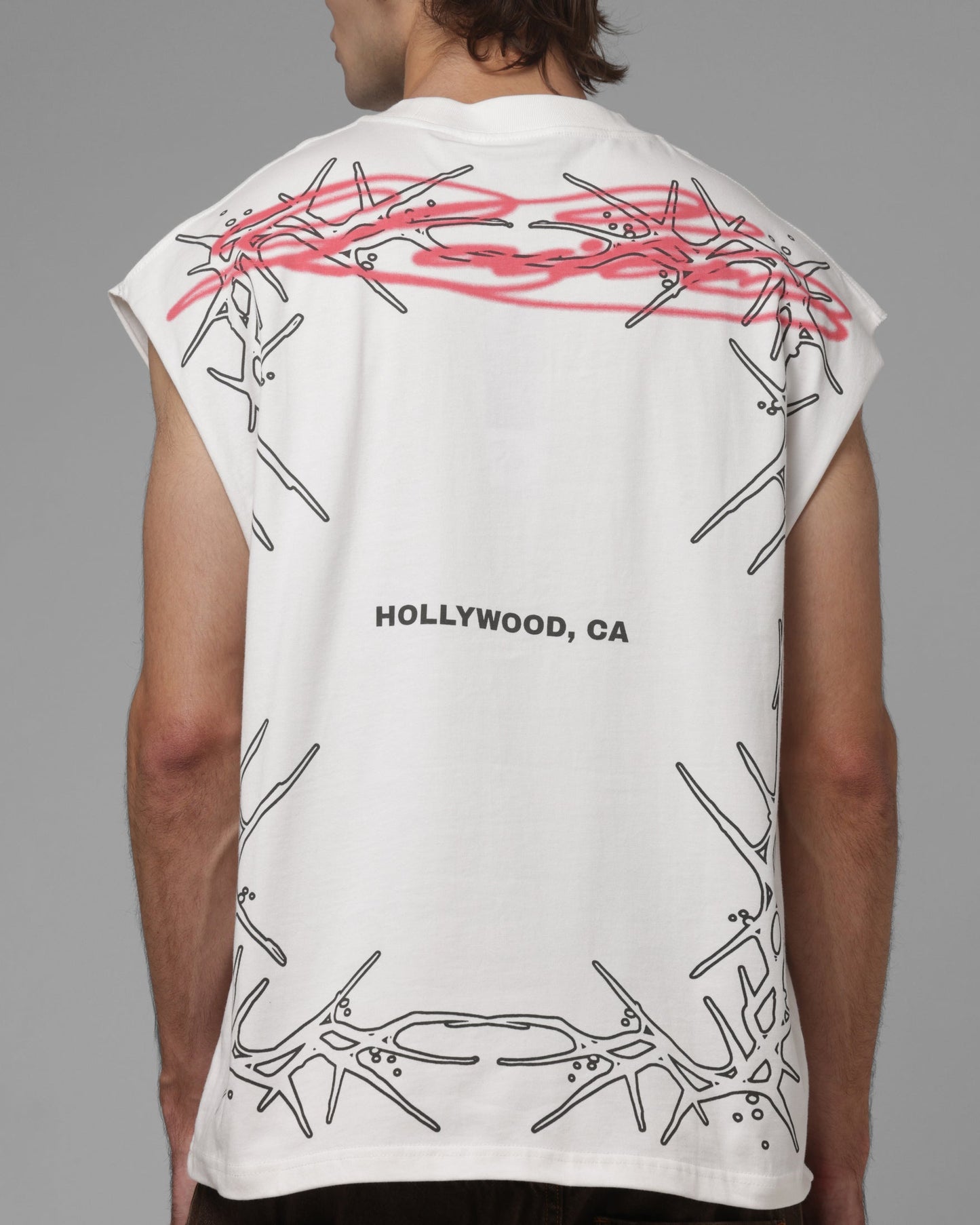 AVILA Loiter Dogpound Muscle T-Shirt Off White