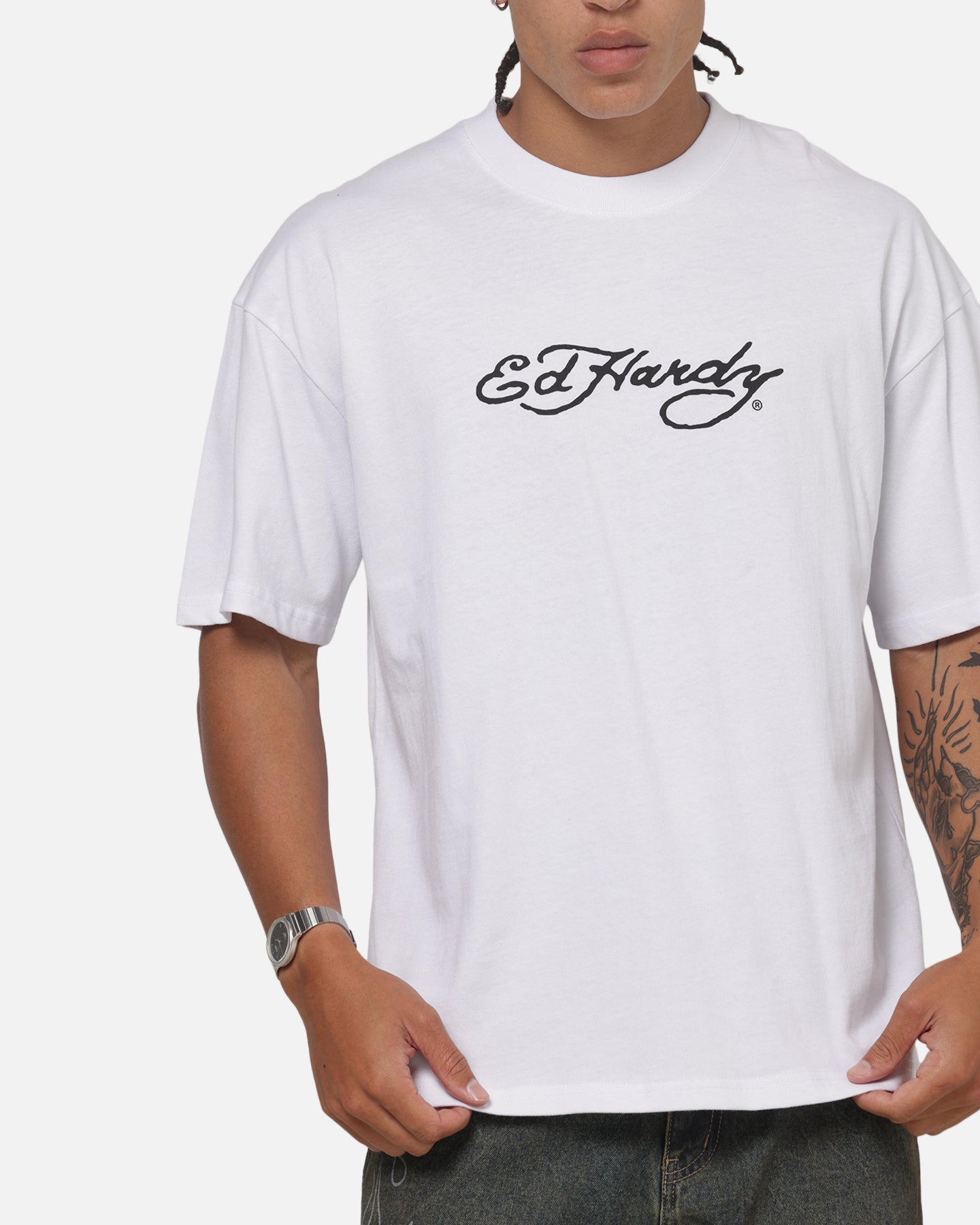 Ed Hardy Crane T-Shirt White