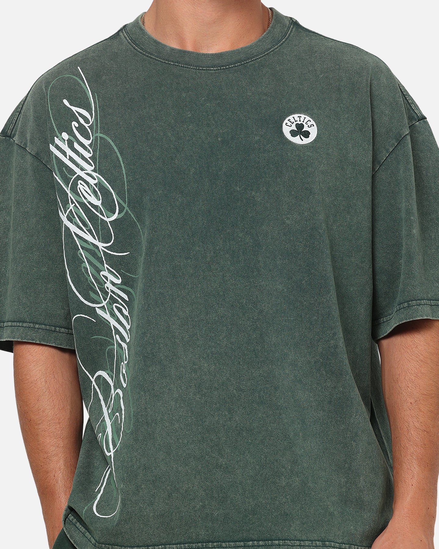 Mitchell & Ness Boston Celtics Star Script Boxy T-Shirt Pine Green
