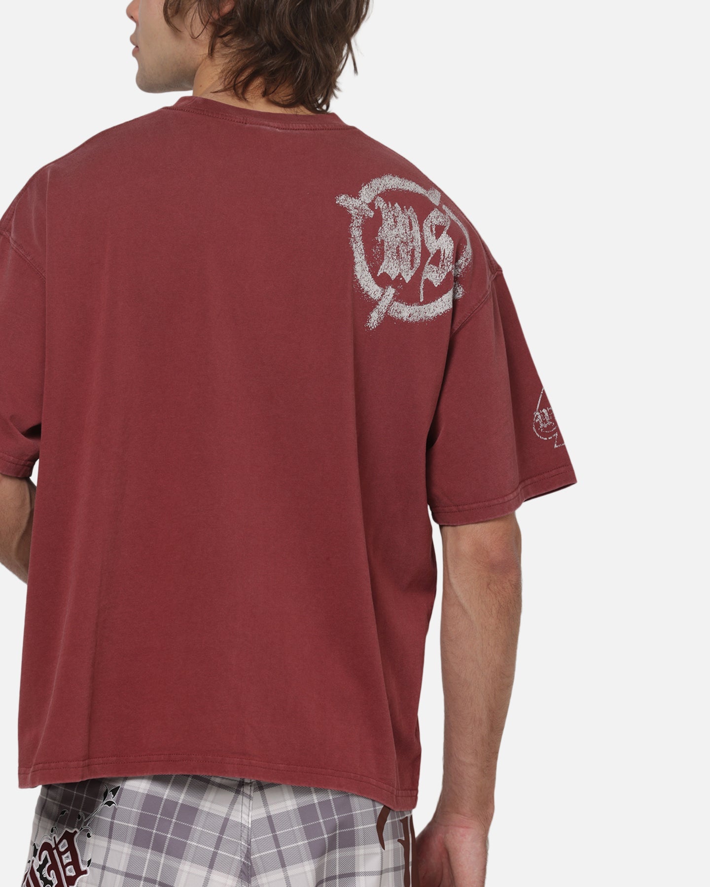 Worship Catharsis Box Crop T-Shirt Port Wine