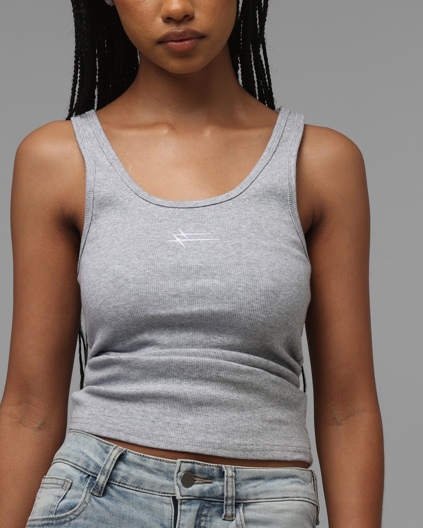 Loiter Women's Hybrid Scoop Neck Tank Grey Marle
