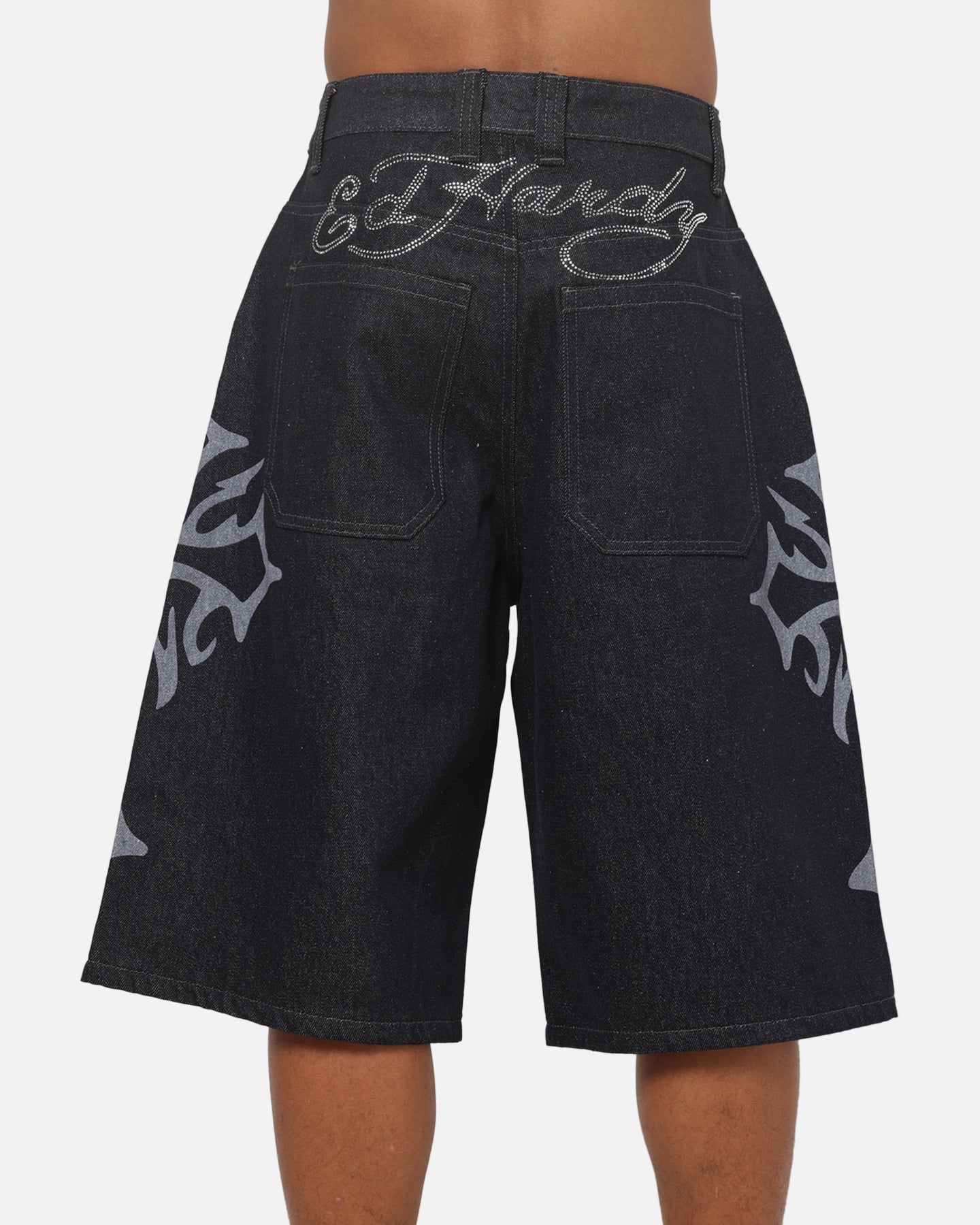Ed Hardy Trinity Jorts Indigo