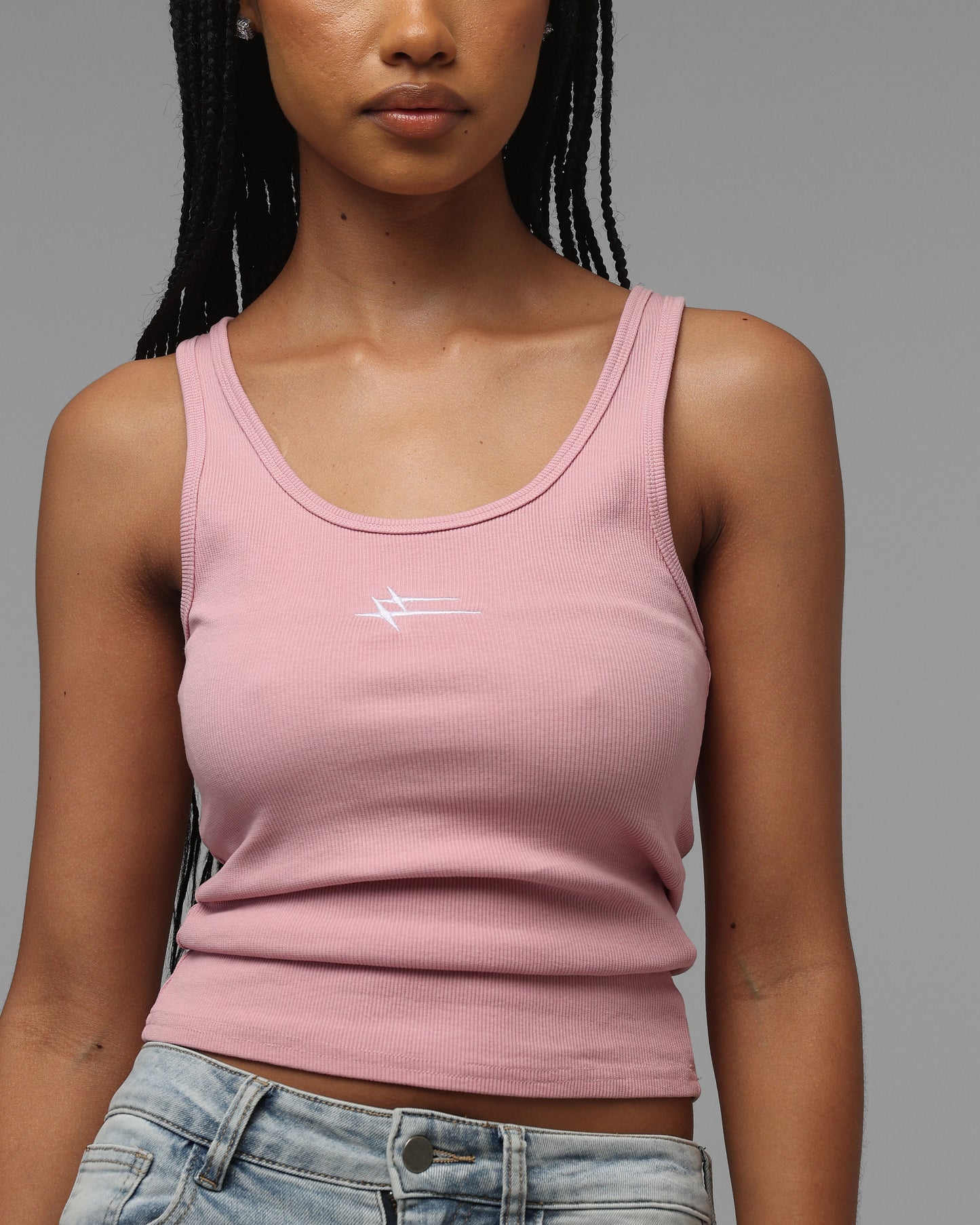 Loiter Women's Hybrid Scoop Neck Tank Dusty Pink