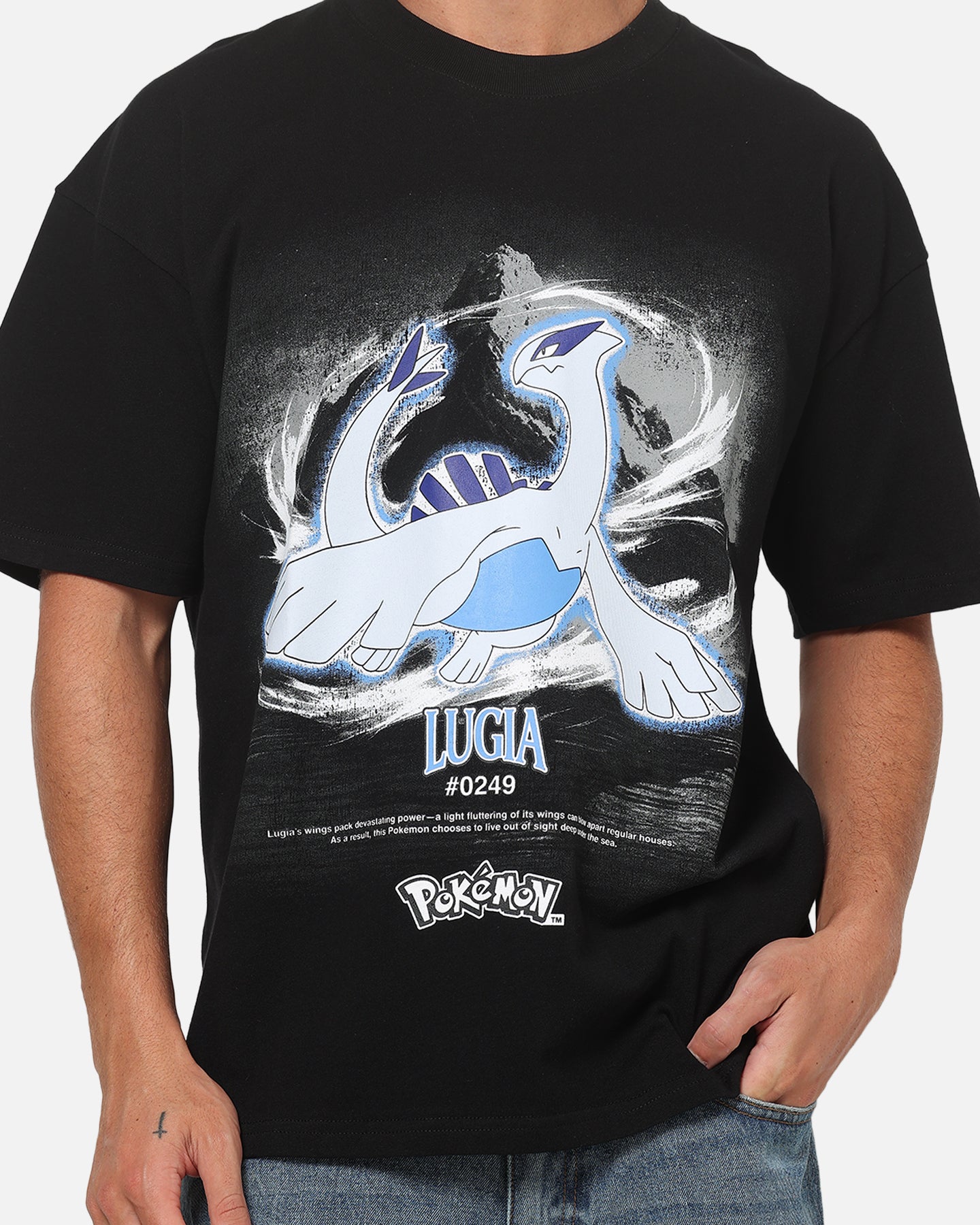 The Pokémon Collection By 73Studio Lugia Legendary T-Shirt Black
