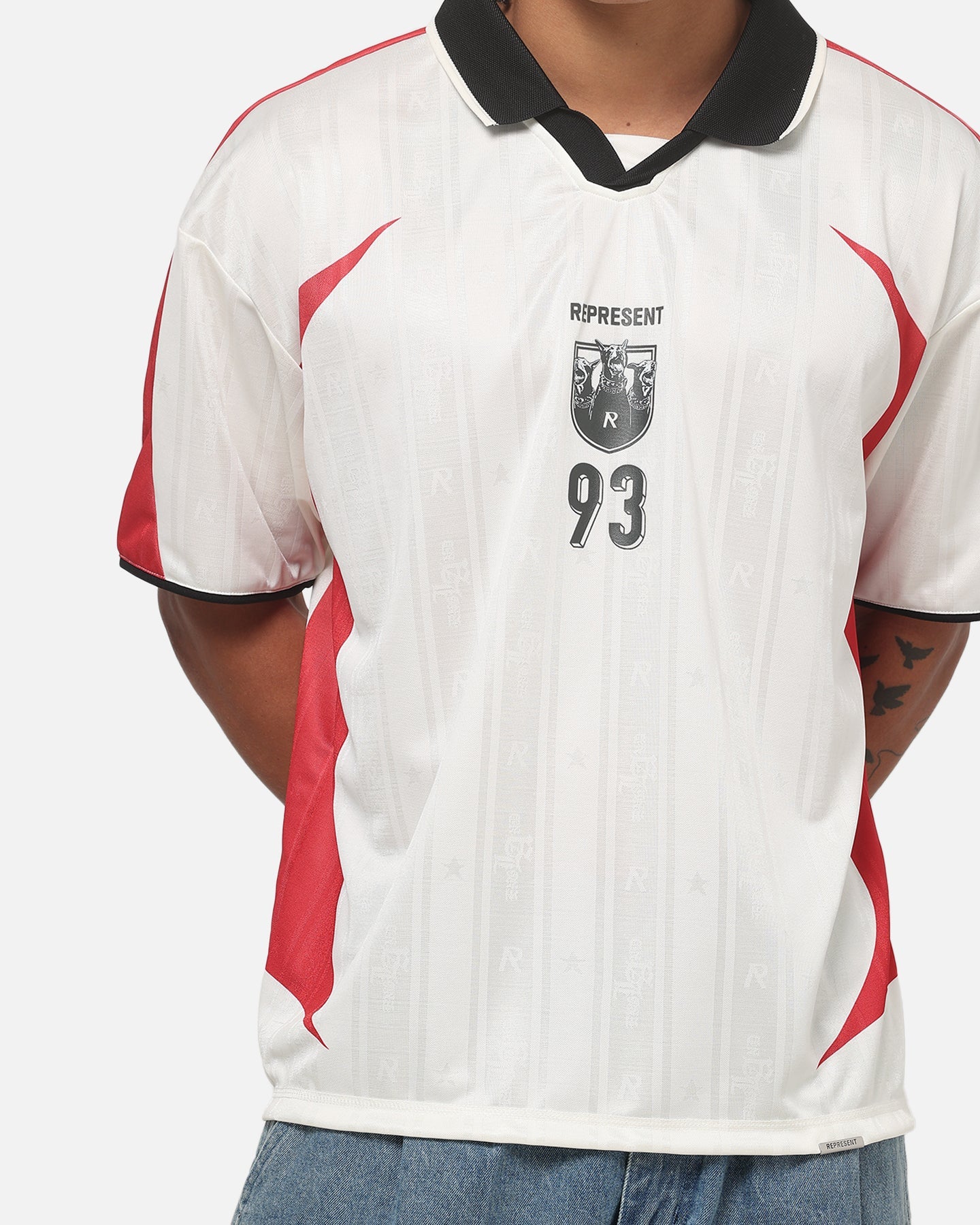 Represent Spike Football Top Flat White