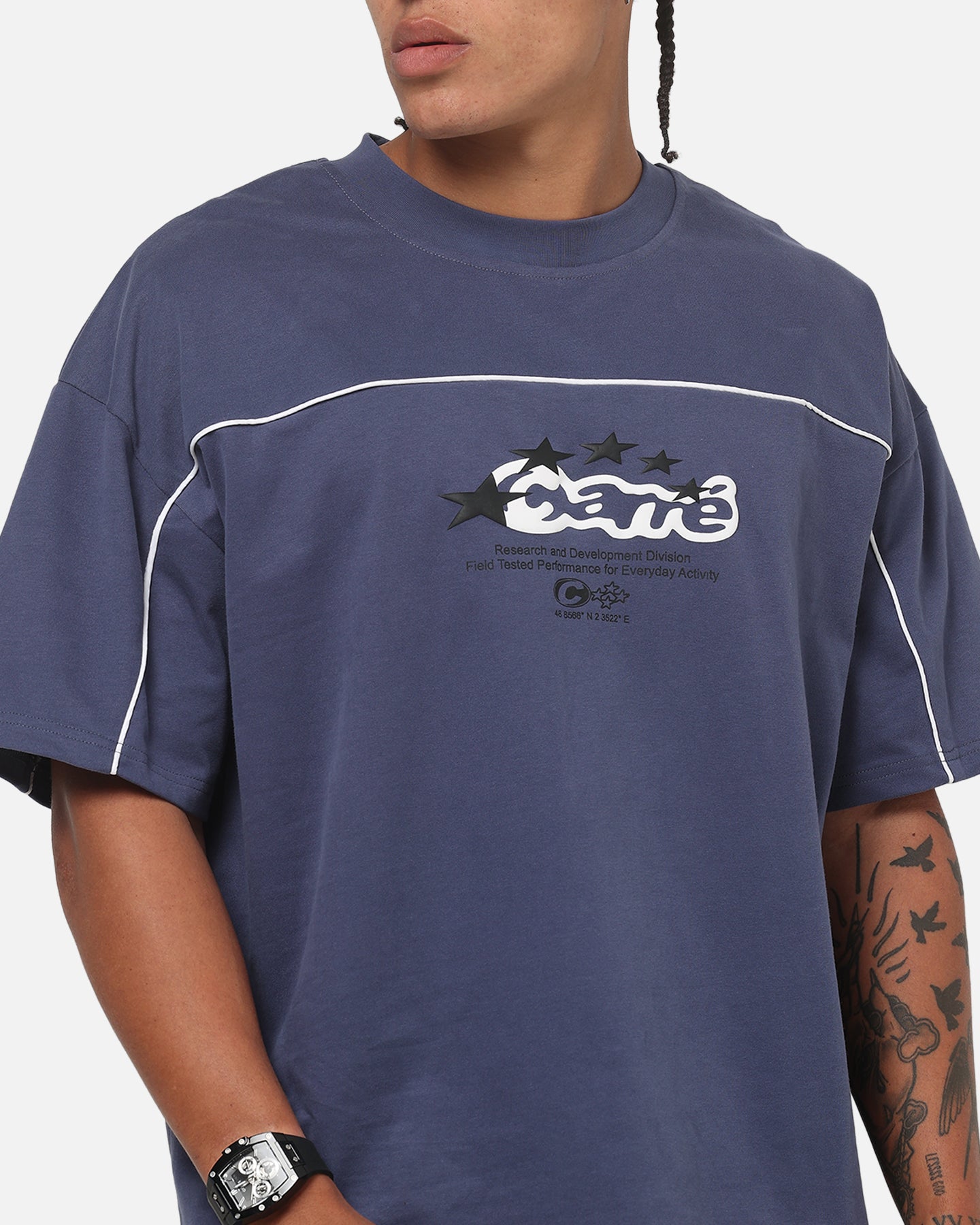Carre Athletic Crew T-Shirt Vintage Navy