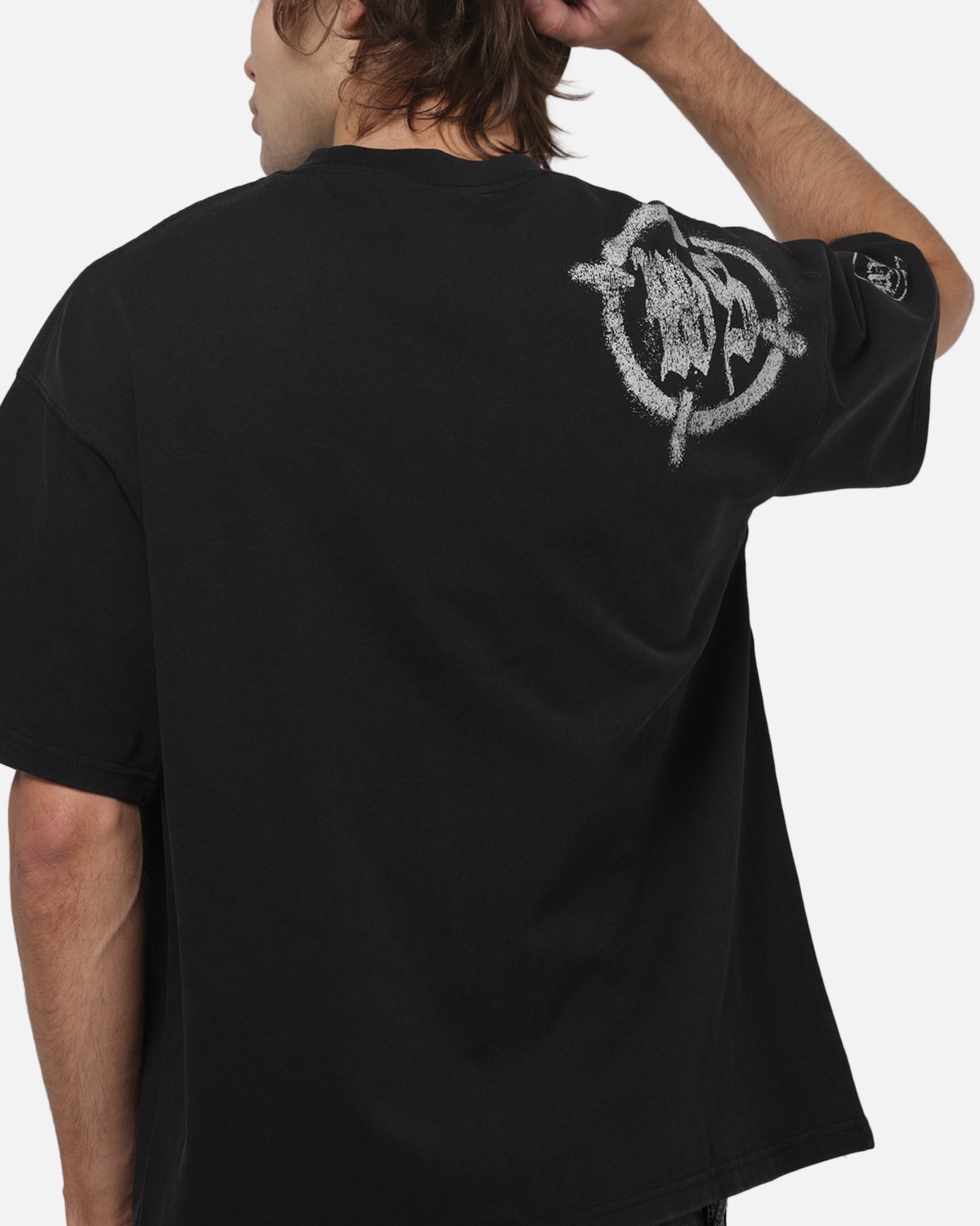 Worship Catharsis Box Crop T-Shirt Washed Black