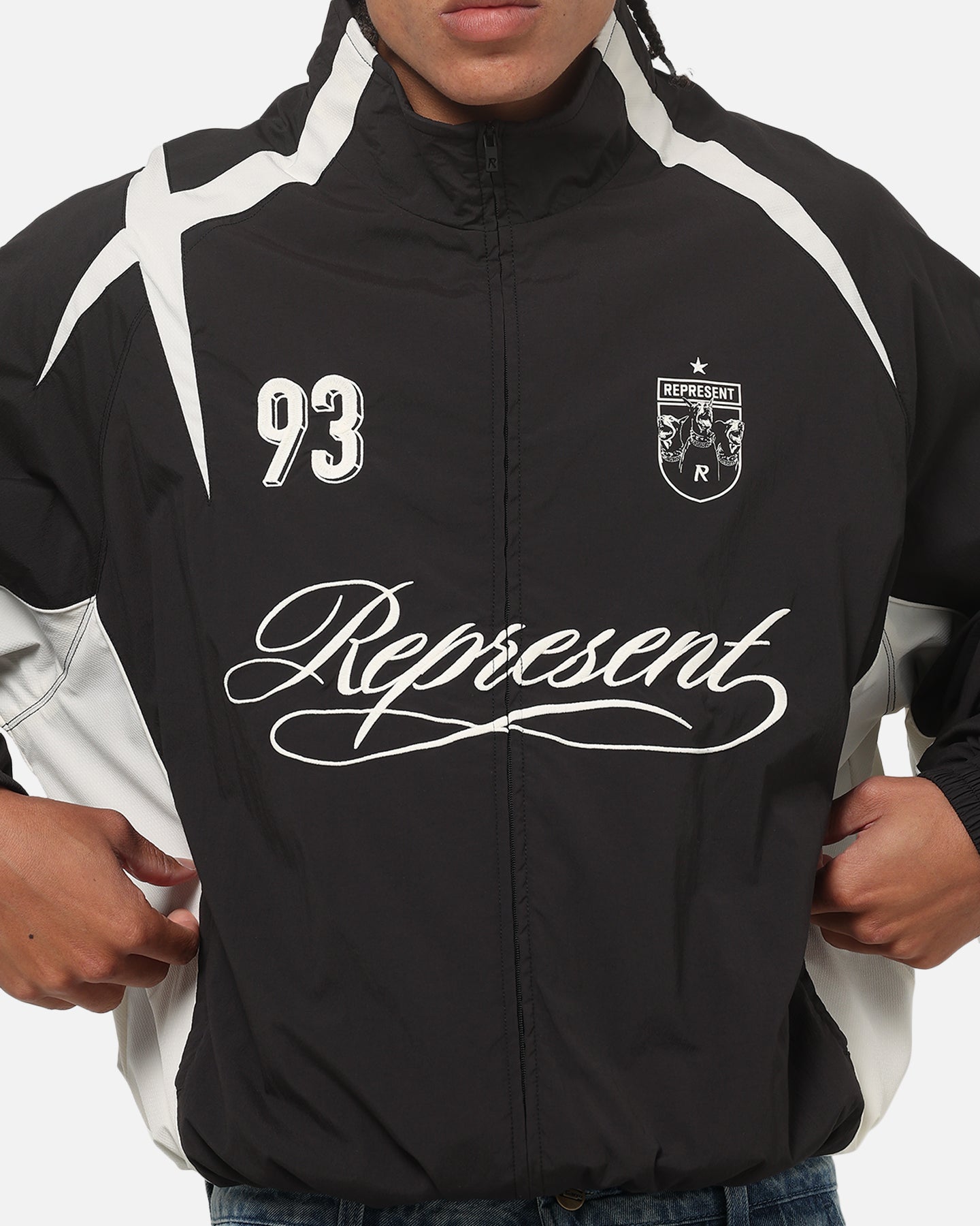Represent Woven Track Star Jacket Jet Black