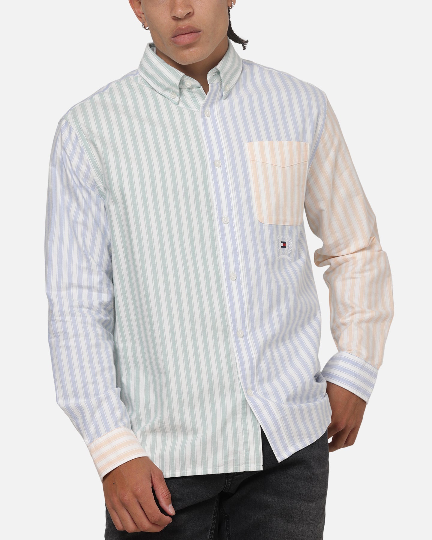 Tommy Jeans Relaxed Oxford Fun Shirt Light Blue/Multicolour