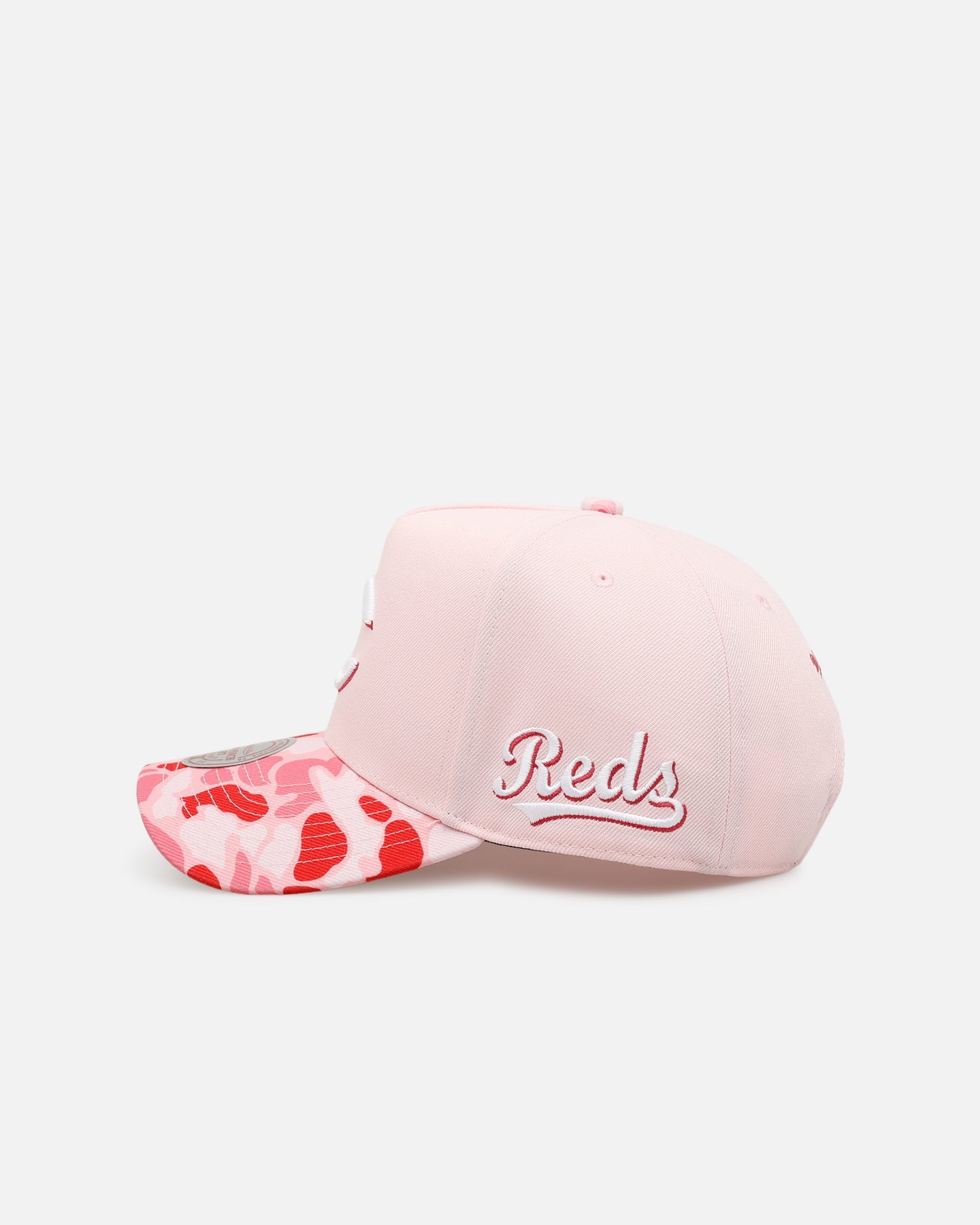 Mitchell & Ness Cincinnati Reds 'Pink Camo' Pro Pinch Snapback Pink