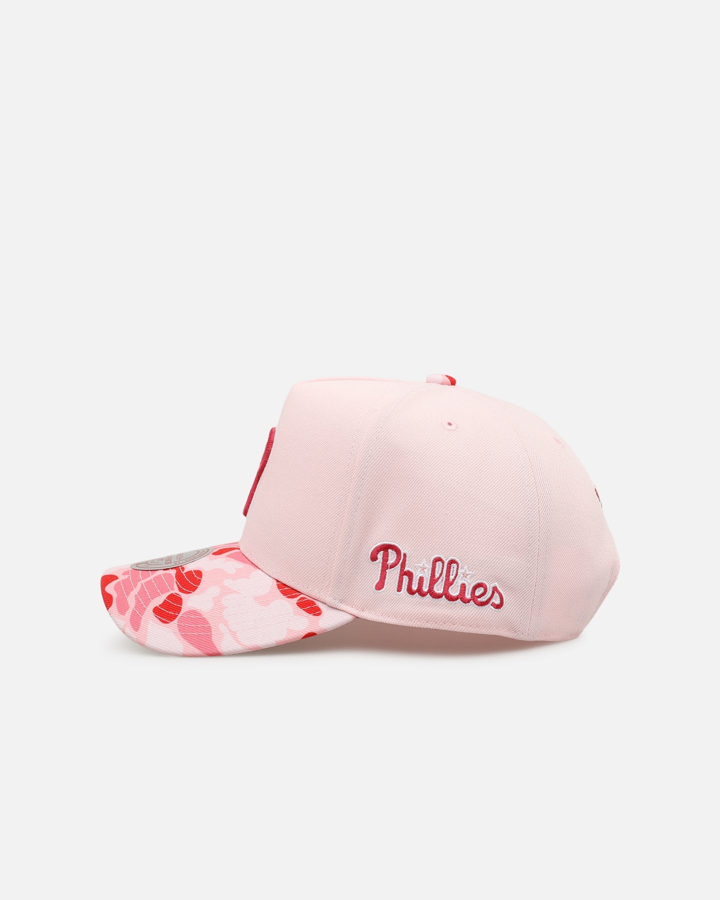 Mitchell & Ness Philadelphia Phillies 'Pink Camo' Pro Pinch Snapback Pink