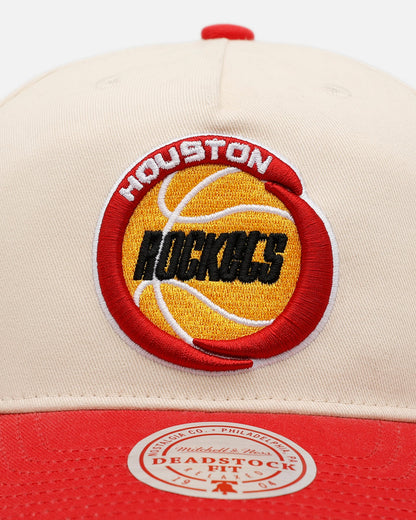 Mitchell & Ness Houston Rockets 'Washed Cotton' Deadstock Snapback Off White
