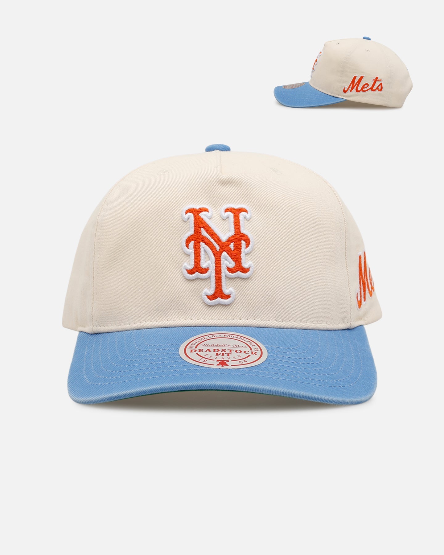 Mitchell & Ness New York Mets 'Washed Cotton' Deadstock Snapback Off White