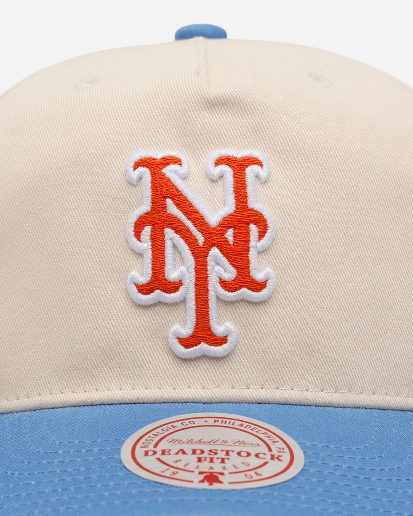 Mitchell & Ness New York Mets 'Washed Cotton' Deadstock Snapback Off White