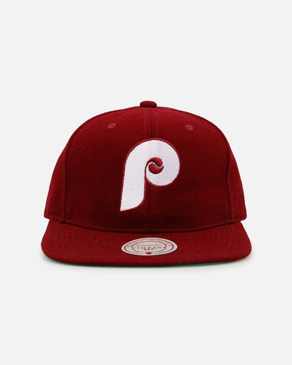 Mitchell & Ness Philadelphia Phillies 'Vintage Baseball' Vintage Fit Strapback Maroon