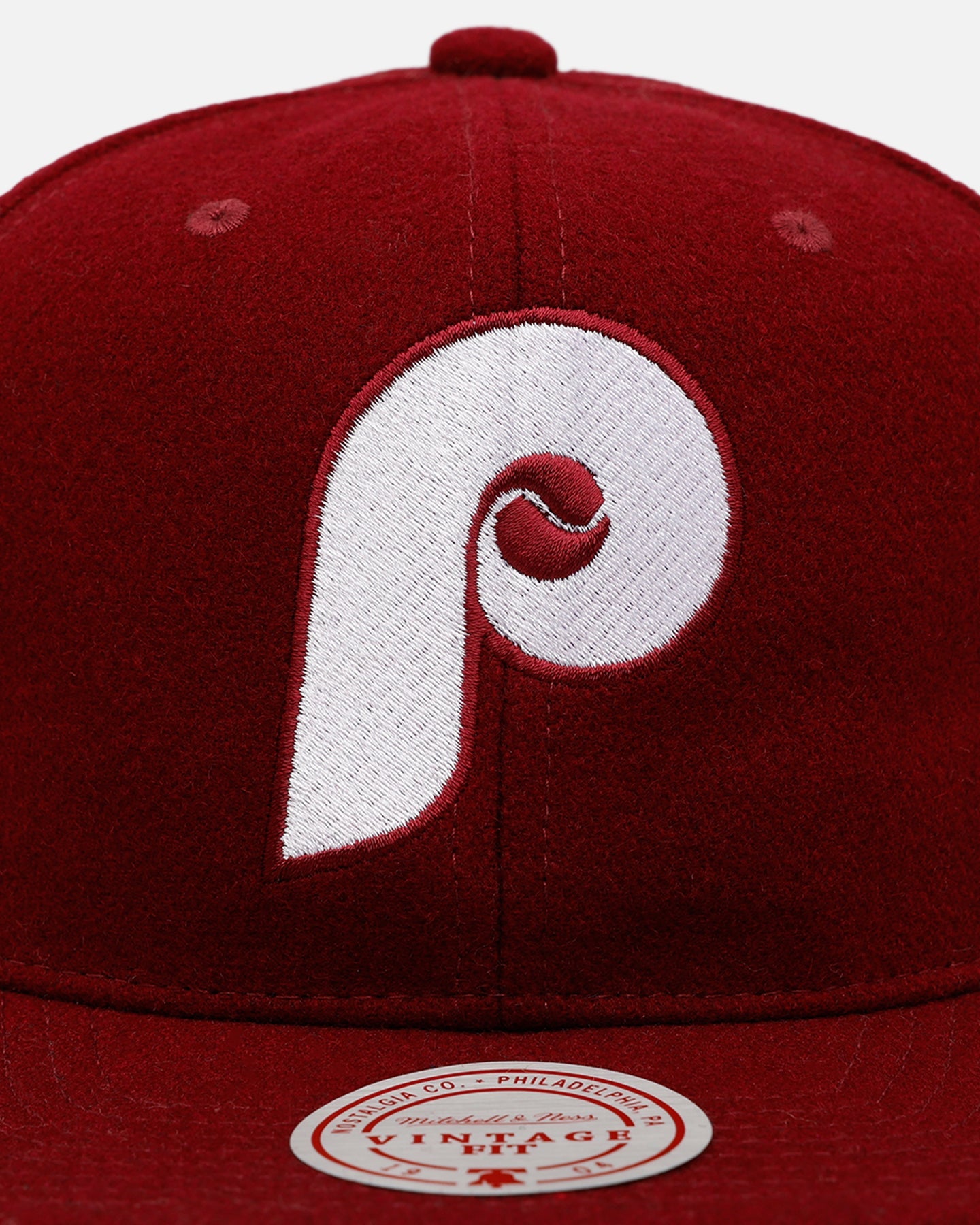 Mitchell & Ness Philadelphia Phillies 'Vintage Baseball' Vintage Fit Strapback Maroon
