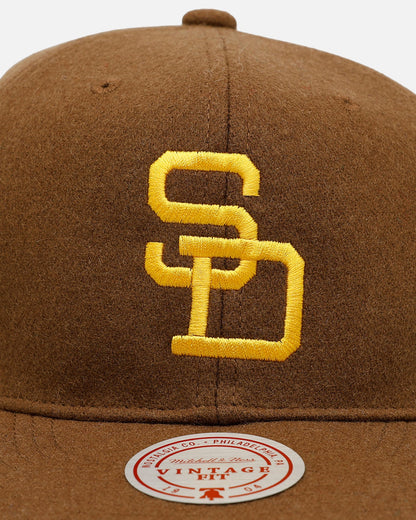 Mitchell & Ness San Diego Padres 'Vintage Baseball' Vintage Fit Strapback Brown