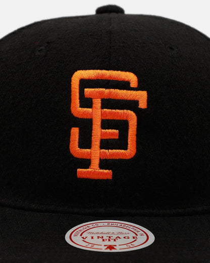 Mitchell & Ness San Francisco Giants 'Vintage Baseball' Vintage Fit Strapback Black