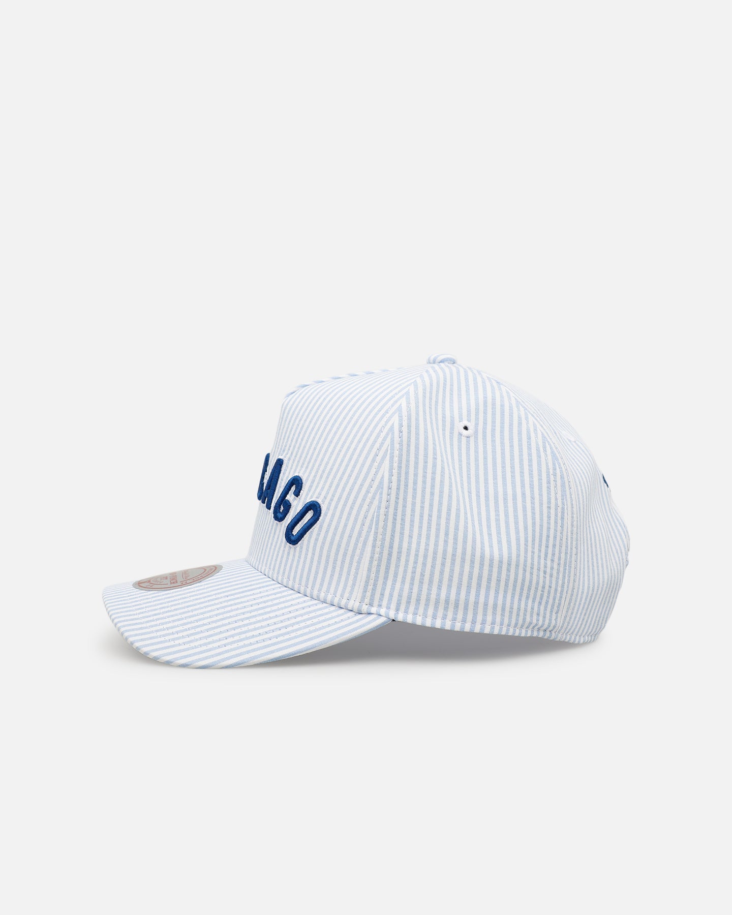 Mitchell & Ness Chicago Cubs 'Seersucker' Pro Pinch Snapback Blue/White