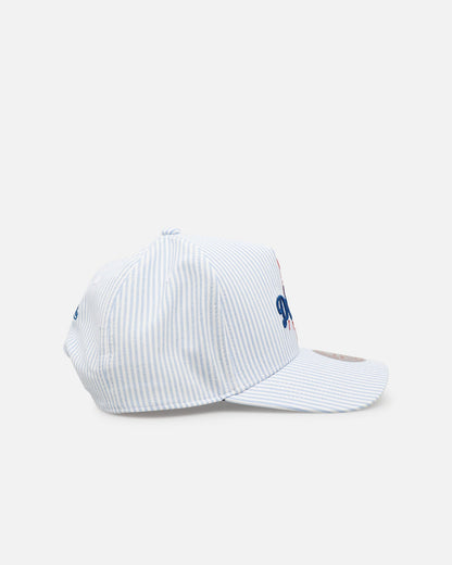 Mitchell & Ness Los Angeles Dodgers 'Seersucker' Pro Pinch Snapback Blue/White