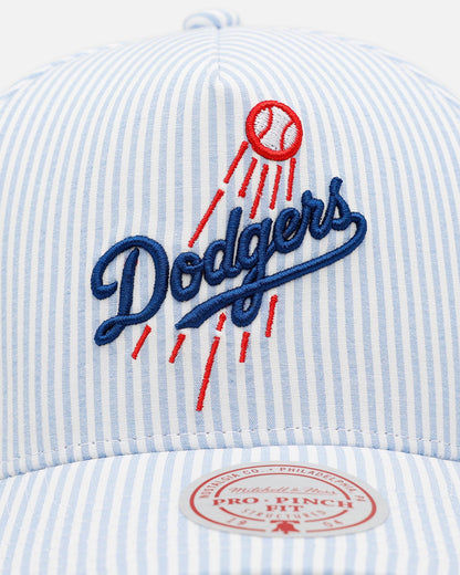 Mitchell & Ness Los Angeles Dodgers 'Seersucker' Pro Pinch Snapback Blue/White