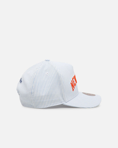 Mitchell & Ness New York Knicks 'Seersucker' Pro Pinch Snapback Blue/White