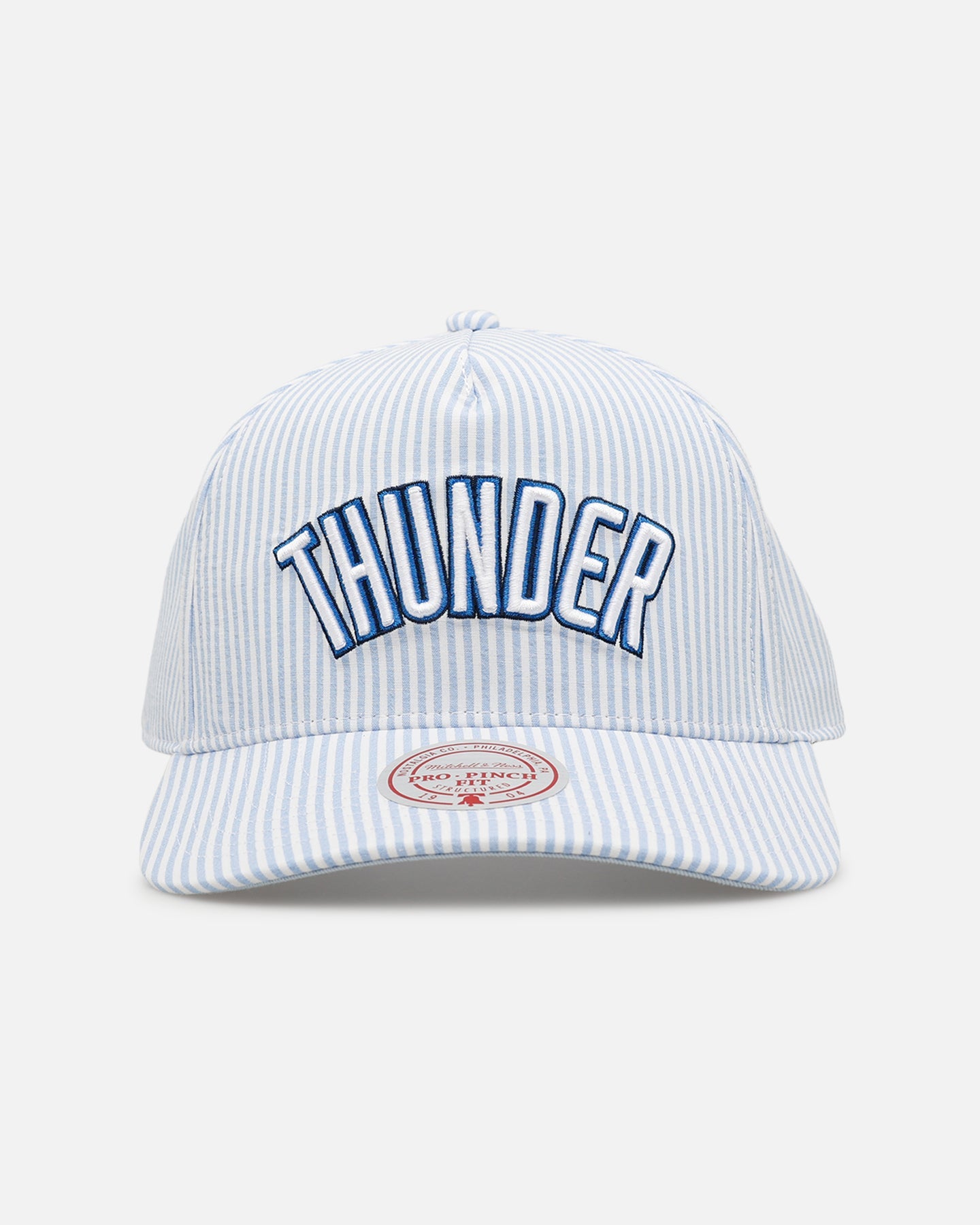 Mitchell & Ness Oklahoma City Thunder 'Seersucker' Pro Pinch Snapback Blue/White