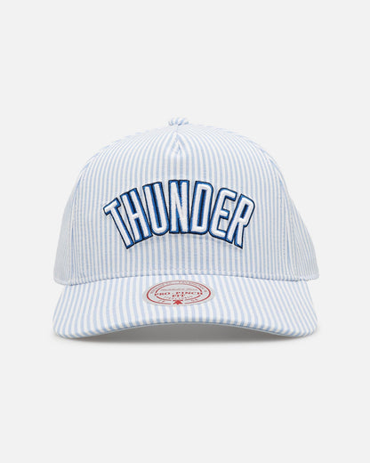Mitchell & Ness Oklahoma City Thunder 'Seersucker' Pro Pinch Snapback Blue/White