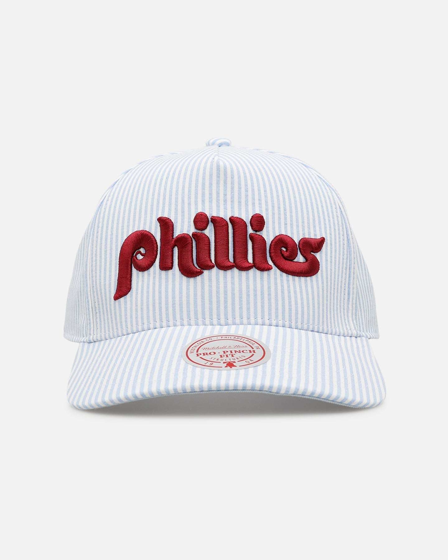 Mitchell & Ness Philadelphia Phillies 'Seersucker' Pro Pinch Snapback Blue/White