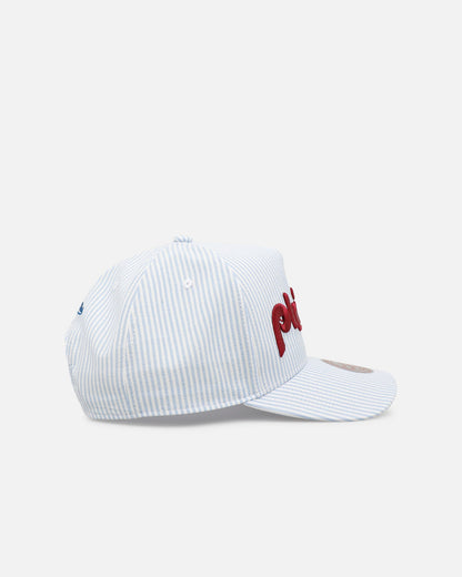 Mitchell & Ness Philadelphia Phillies 'Seersucker' Pro Pinch Snapback Blue/White