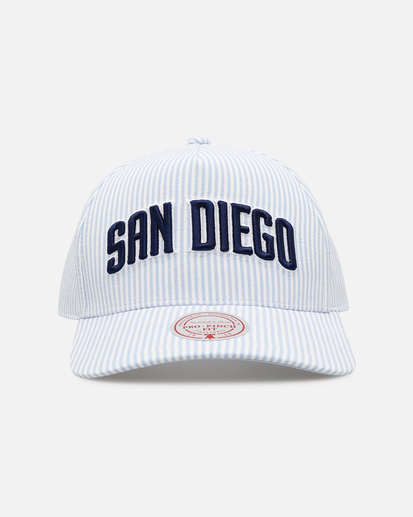 Mitchell & Ness San Diego Padres 'Seersucker' Pro Pinch Snapback Blue/White