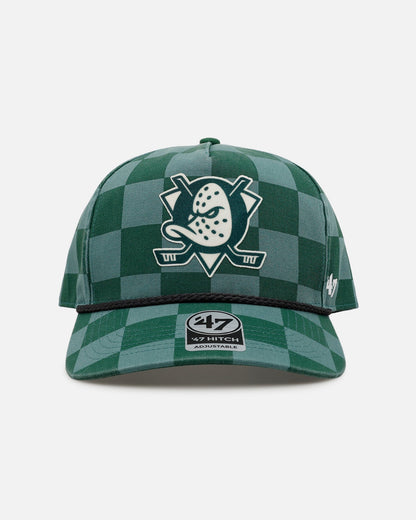 47 Brand Anaheim Ducks 'Checkerboard' 47 Hitch Snapback Green