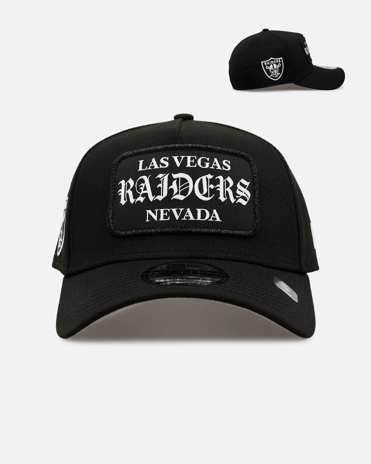 New Era Las Vegas Raiders 'Gothic Patch' 9FORTY A-Frame Snapback Black